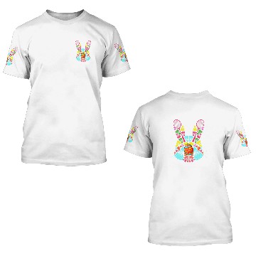 Discover Sport Badminton Rabbits Badminton Shuttlecocks Easter Egg Bunny Shape Funny Player 3D T Shirts