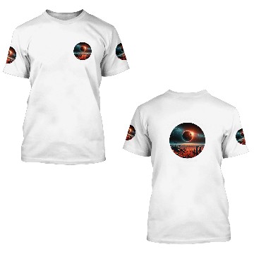Discover Hello Darkness My Old Friend Eclipse Astronaut Space Mars 3D T Shirts