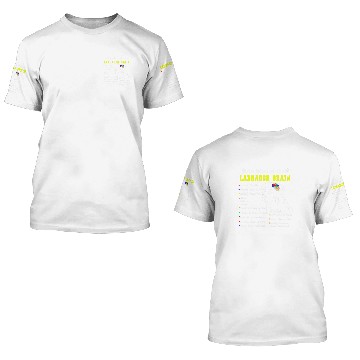 Discover Labrador Pet Brain Black Yellow Chocolate Lab 3D T Shirts