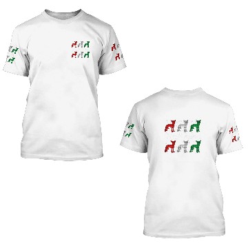 Discover Chinese Crested Pet Merry Christmas Argyle 3D T Shirts