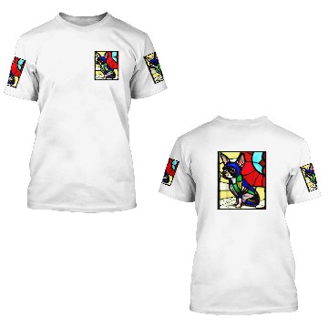 Discover Chihuahua Pet Stained Glass Pop Art 2 9 3D T Shirts