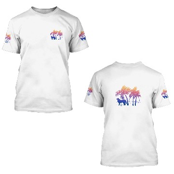 Discover Pyrenees Pet Ombre Beach Sunrise 3D T Shirts