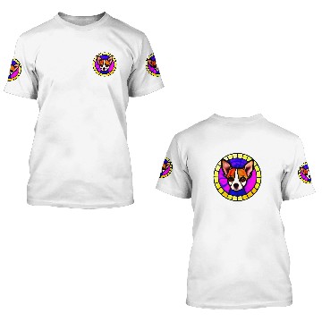 Discover Chihuahua Pet Stained Glass Pop Art 6 3D T Shirts