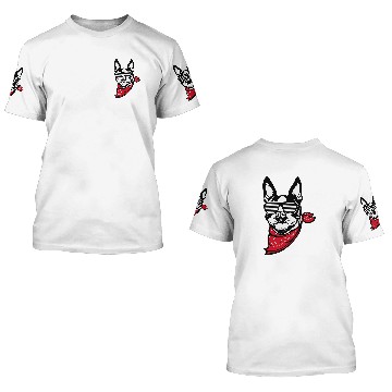 Discover Boston Terrier Pet Face Shutter Glasses 3D T Shirts
