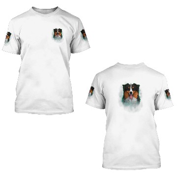 Discover Australian Shepherd Pet Dog Cosmic Galaxy Celestial Outer Space Zip 3D T Shirts