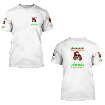 Discover Foxhound Pet Dog Funny Merry Woofing Christmas Baseball Tees 3D T Shirts