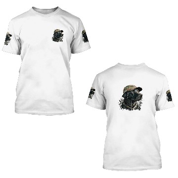 Discover Labrador Pet Duck Hunting Partner Camo Hat Waterfowl Hunter 3D T Shirts