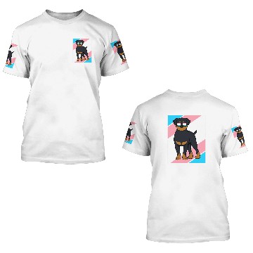 Discover Rottweiler Transgender Flag LGBTQ Proud Ally Pride Trans 3D T Shirts