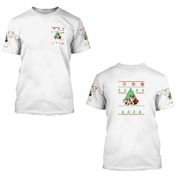 Discover Saint Bernard Dog Lover Christmas xmass Design Zip 3D T Shirts