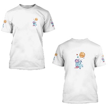 Discover Solar System Astronaut Axolotls Space Planets Space Astronomy 3D T Shirts