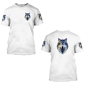 Discover Coyote Mammal Splash Art Animal Face 3D T Shirts