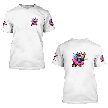 Discover Ballerina Maine Coon Cat Dancing 3D T Shirts