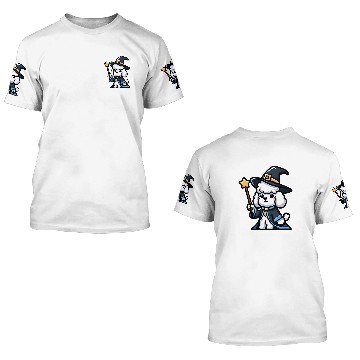 Discover Poodle Wizard Funny Dog Magic Zip 3D T Shirts