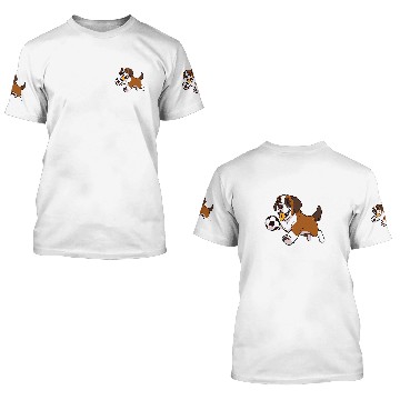 Discover Saint Bernard Soccer Funny Dog Sport 3D T Shirts