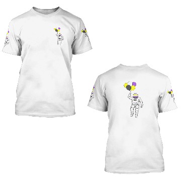 Discover Non Binary Astronaut Balloon Non Binary Flag Nonbinary Pride 3D T Shirts