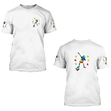 Discover Autism Puzzle Dare To Be Yourself Autism Awareness 21 Baseball Tees 3D T Shirts
