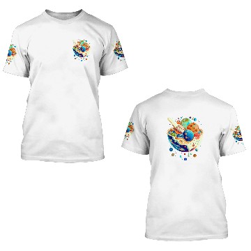 Discover Astronomy Milky Way Ice Cream Cereal Galaxy Space Science 3D T Shirts