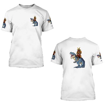 Discover Dinosaur Pet Samurai Riding TRex Dinosaur Japanese Medieval Ronin 3D T Shirts