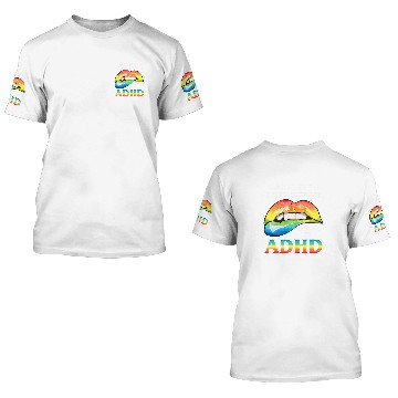 Discover ADHD Ribbon Maybe shes born with it maybe its ADHD Neurodiversity 3D T Shirts