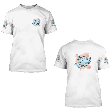 Discover Axolotls Pet Bubble Tea Boba Ambystoma Mexicanum Walking Fish Baseball Tees 3D T Shirts
