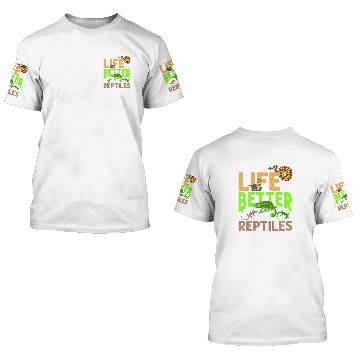 Discover Gecko Pet Reptiles Lover Gecko Snake Chameleon Baseball Tees 3D T Shirts