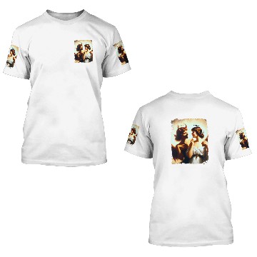 Discover Angel Devil Mirror Image Ethereal Duality Portrait Baseball Tees 3D T Shirts