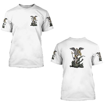 Discover Dragon Pet Saint Michael the Archangel defeats the 3D T Shirts