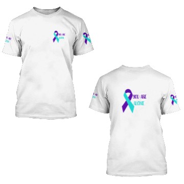 Discover suicides Prevention 988 Ribbon You Are Not Alone 3D T Shirts