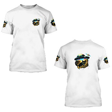 Discover Aliens UFO 3D T Shirts Galaxy Cat Spaceship Alien Cat 3D T Shirts