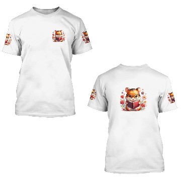 Discover Book Fun Cute Hamster Reading Book Reader Bookworm Graphic 3D T Shirts