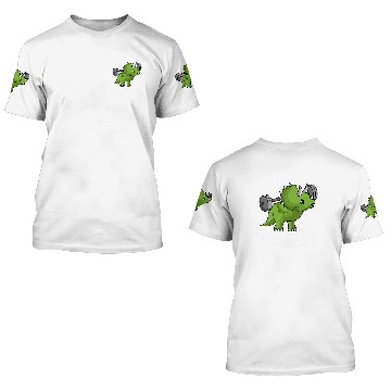 Discover Dinosaur Pet Tricerasquats Triceratops Squat Personal Trainer Baseball Tees 3D T Shirts