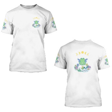 Discover Frog Pet Cute Fairycore Aesthetic Dark Academia Moon Cottagecore Baseball Tees 3D T Shirts