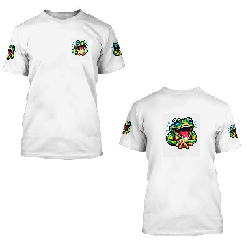 Discover Frog Pet Cute Happy Frog Laughing Smiling Animal Toad Lover Baseball Tees 3D T Shirts