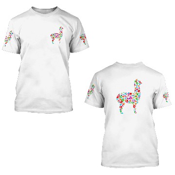 Discover Llama Pet Funny Rainbow Polka Dot Llama International Dot Day 3D T Shirts