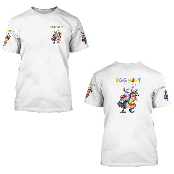 Discover Dinosaur Pet Rabbits Egg Hunt Squad Saurus Bunny Rabbit Easter Funny Boy Toddler 3D T Shirts