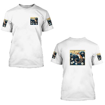 Discover Ferret Pet Surrealism Japanese Painting Weasel 3 3D T Shirts