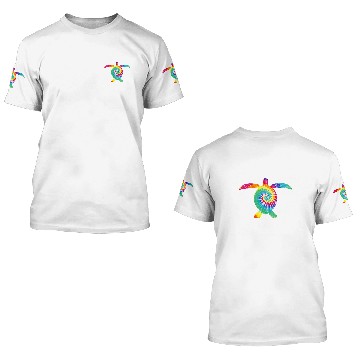 Discover Tie Dye Sea Turtle 2Diver Turtle Lovers 3D T Shirts