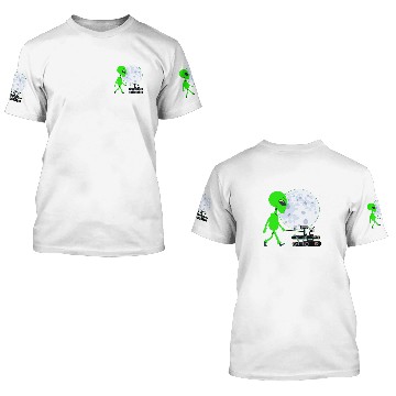 Discover Aliens UFO Walking Space Rover 2Funny NASA Perseverance Mission Baseball Tees 3D T Shirts