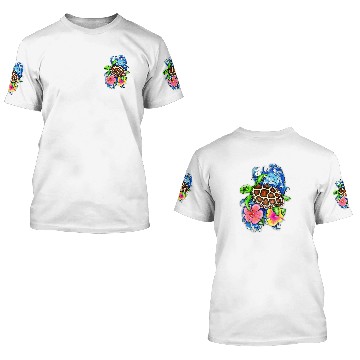 Discover Turtle Pet and Hibiscus 3D T Shirts