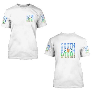 Discover South Beach Miami Florida 2Sunshine Lifeguard Design 3D T Shirts