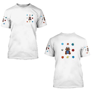 Discover Astronaut Job NASA Astronaut TeddyBear Planets Worm 3D T Shirts