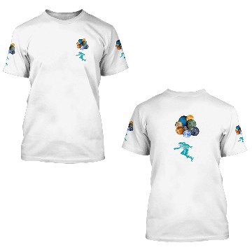 Discover Astronaut Job Space Balloons Moon Mars Planets 3D T Shirts