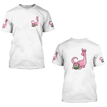Discover Dinosaur Pet Brontosaurus Dinosaur Easter Bunny Egg Hunting Funny Easter Zip 3D T Shirts