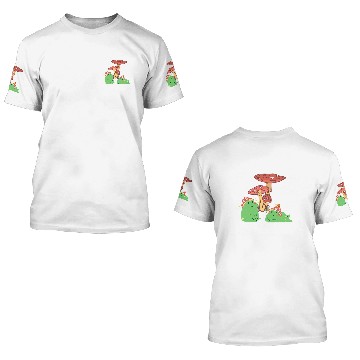 Discover Frog Pet Mushroom Hat with Snail Cottagecore Aesthetic Zip 3D T Shirts