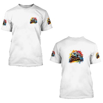 Discover Turtle Pet Colorful Eastern Box Turtle Lover Splash Art Baseball Tees 3D T Shirts