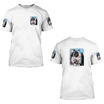 Discover Gorilla Pet Gorilla in Astronaut Suit Space Shuttle Moon Zip 3D T Shirts