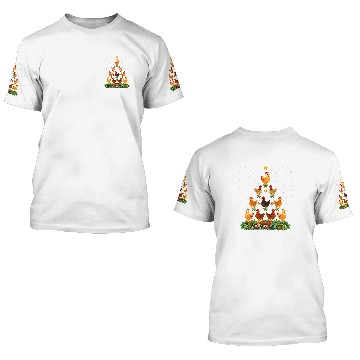 Discover Chicken Pet Christmas Tree Funny Christmas Chicken 3D T Shirts