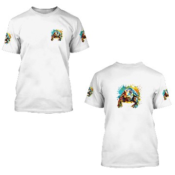 Discover Turtle Pet Splash Art Box Turtle Lover Colorful 1 Baseball Tees 3D T Shirts