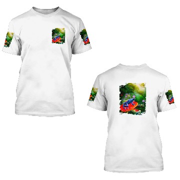 Discover Frog Pet Poison Dart Arrow Frog On The Mushroom 3D T Shirts