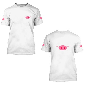 Discover Pig Pet face pig cute Baseball Tees 3D T Shirts